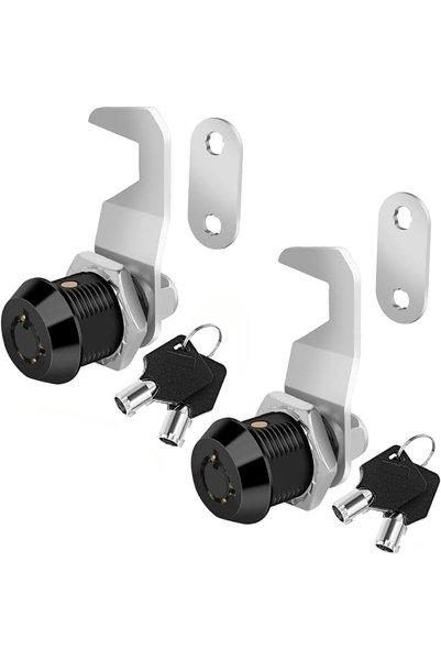 Yelajoy 2 PCS Toolbox Locks,Hook Cam Tubular Keyed Alike Set