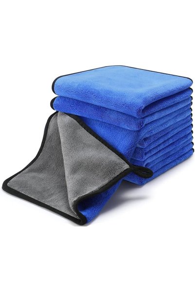 TERRIFI 3PCS Microfiber Car Towels, 360 GSM 30 x 30 cm Detailing Wash Cloths Set