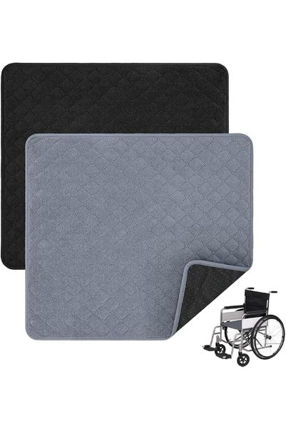 KASTWAVE Incontinence Chair Pads 2 Pack 50x55 cm, 4-Layer Washable Reusable S...