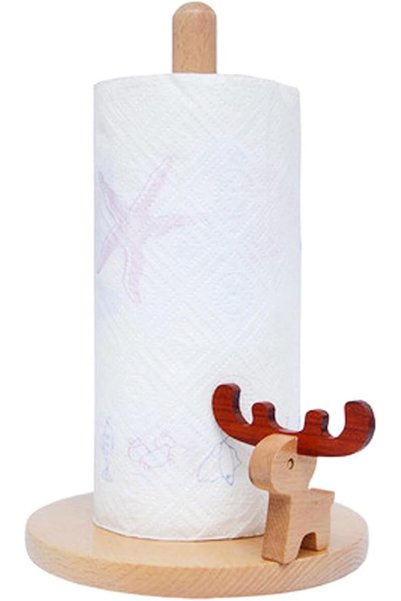 GENERAL Wooden Tissue Holder for Tabletop, Funny Deer Design Kitchen Tissue H...