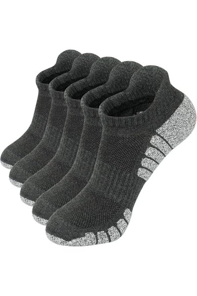 GENERAL 5 Pairs Running Ankle Cotton Socks for Men Women