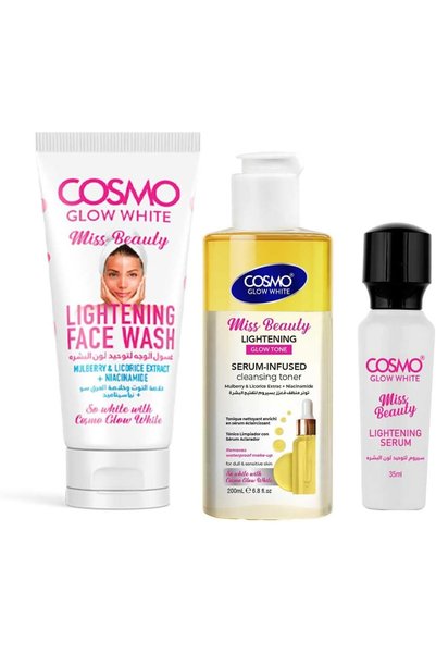 Cosmo Skin Care Glow Miss Beauty Lightening 3 Pieces Sets | Mulberry, Licoric...
