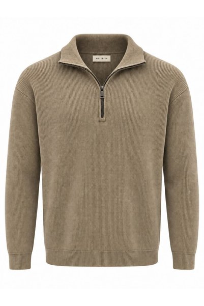Whitefin Yarım Fermuar Triko Sweat