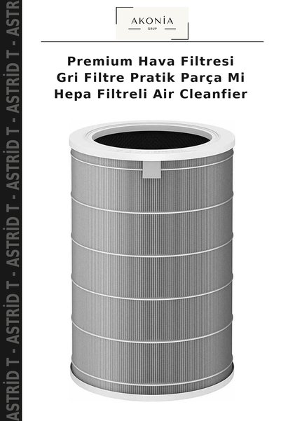 Astrid T Premium Hava Filtresi Gri Filtre Pratik Parça Mi Hepa Filtreli Air Cleanfier