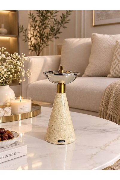 Wahat Aliamtiaz Luxurious Incense Burner with Elegant Conical Design and Metal Base