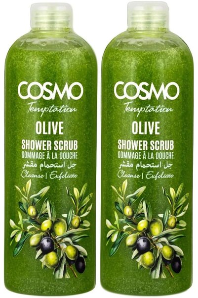 CD Cosmo Designs Cosmo Skin Care Temptation Olive Oil Shower Scrub Pack Of 2,...