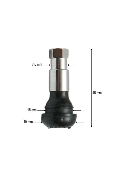 UTB Valva roata auto tubeless 45mm premium EPDM TR413 cromata