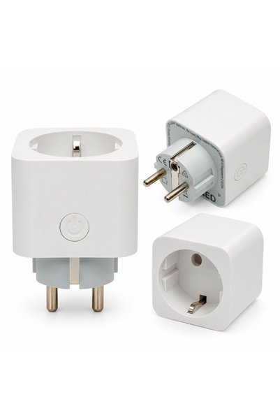 UTB Бял Wi-Fi смарт контакт 220V, 50/60Hz, 16A, 3680W, мониторинг на консумац...