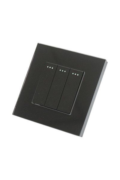 UTB Intrerupator triplu cap scara negru incastrat 220V, 16AX, indicator lumin...