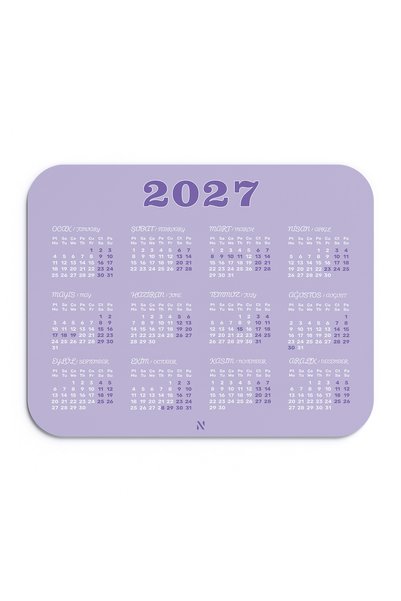 nilizma Purple Ergonomic Mouse Pad with 2027 Calendar Ideal Mousepad for Home...
