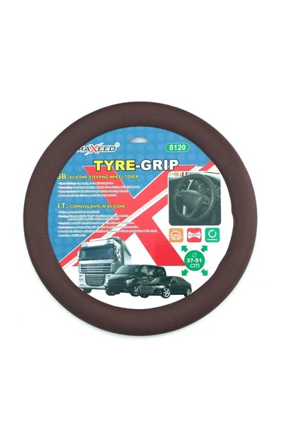 OEM Κάλυμμα τιμονιού αυτοκινήτου σιλικόνης Crocodile καφέ 30816 Maxeed