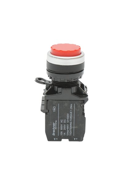 UTB Buton comanda convex cu revenire rosu 1NO+1NC, 10A/600V AC, 1A/250V DC LA...