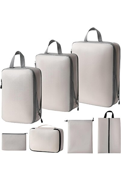Arabest 7-Piece Compression Packing Cubes Set,Travel Luggage Organizer with S...