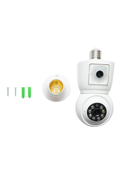 UTB Camera de supraveghere smart-bulb lentila duala 4 MP, rotativa 360 grade ...