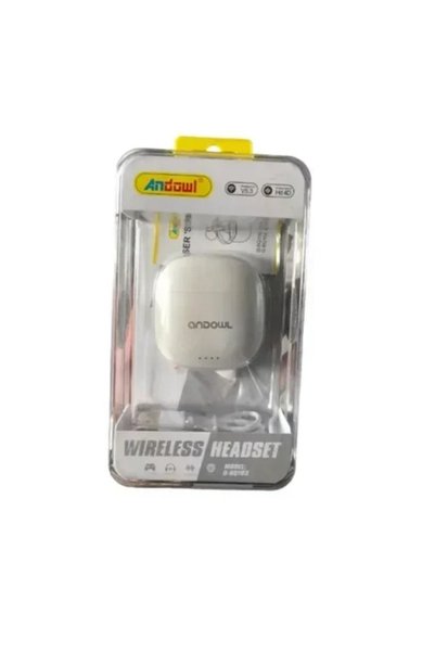 Andowl Ασύρματα ακουστικά Bluetooth με θήκη φόρτισης Q-BQ103 σε λευκό χρώμα