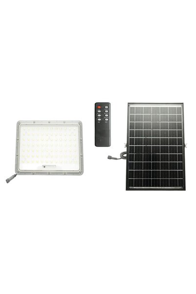 UTB Proiector LED 300W, 6500K cu panou solar bifacial 30W, baterie LiFePO4 15...