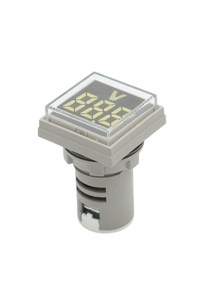 UTB Ψηφιακό βολτόμετρο LED λευκού χρώματος 50-500V AC Ø 22mm Breckner Γερμανία