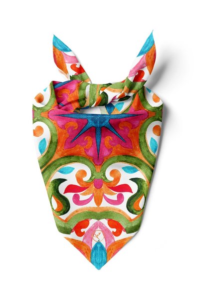 618 CONCEPT 55X55 Pastel Garden Scarf