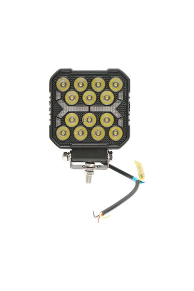 UTB Квадратен LED прожектор с DRL 9-36V, 16W бяло-жълт, алуминиев корпус 108x...