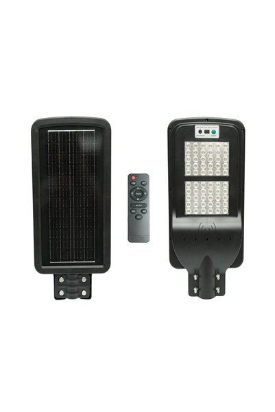 UTB Lampa solara LED iluminat stradal 60W, 6500K cu panou solar, senzor de mi...