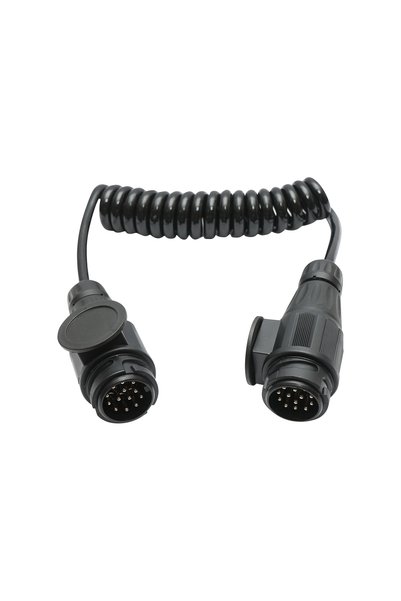 UTB Cablu spiralat remorca 2.2m cu 2 fise tata 13 pini, 8 fire Breckner Germany