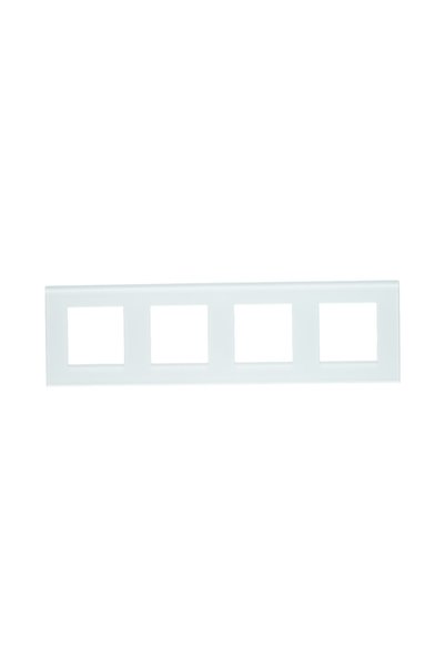 UTB Rama cvadrupla sticla alba priza si intrerupator 299x86mm