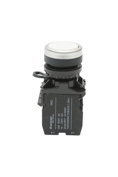 UTB Buton comanda cu revenire alb 1NO+1NC, 10A/600V AC, 1A/250V DC LA42 Breck...