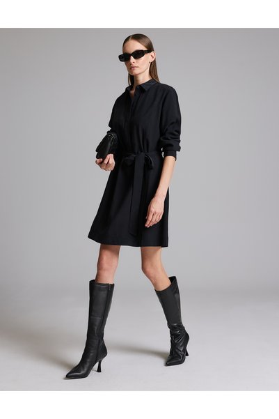 Pierre Cardin Black Regular Fit Woven Dress 50333850-Vr046