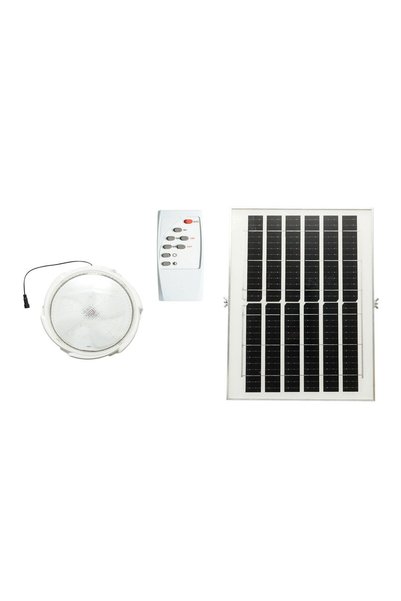 UTB Plafoniera solara LED 200W, 6500K cu panou solar 12W, baterie LiFePO4 540...