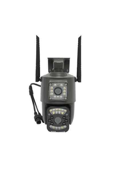 UTB Camera de supraveghere lentila duala 4G, P2P 1080P, PTZ cu senzor de misc...