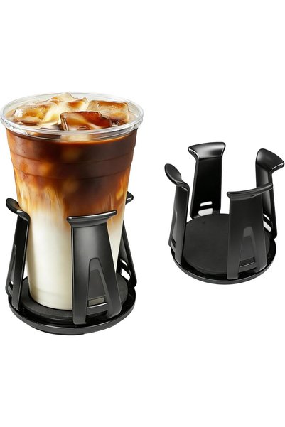 Arabest 2PCS Car Cup Holder Insert with Adaptive Clamping Arms,Self-Adhesive ...