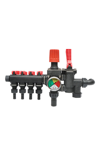 UTB 4-way herbicide distributor with pressure gauge