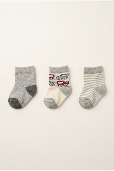 zumino Baby 3-Piece Socks Set
