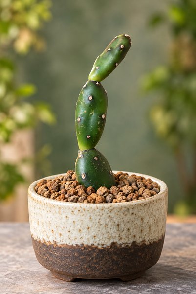 ATLANTE CACTUS Opuntia Elata - Güney Amerika’dan mor renge dönen dikensiz özel tür