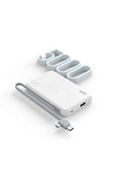 EZRA Power Bank 5000mAh Λευκό με Θύρα USB-A για Φορητή Φόρτιση