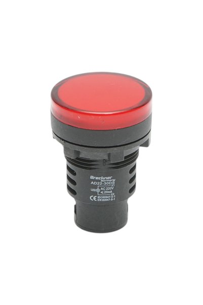 UTB Indicator de semnalizare LED roșu 220V AC 30mm Breckner Germania
