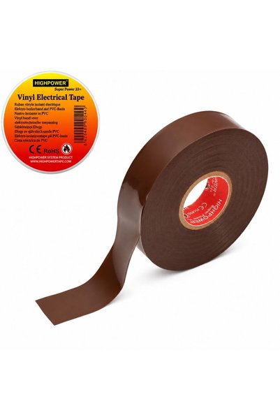UTB Καφέ μονωτική ταινία βινυλίου 19mm x 20m Premium Super Power 33+ HighPower