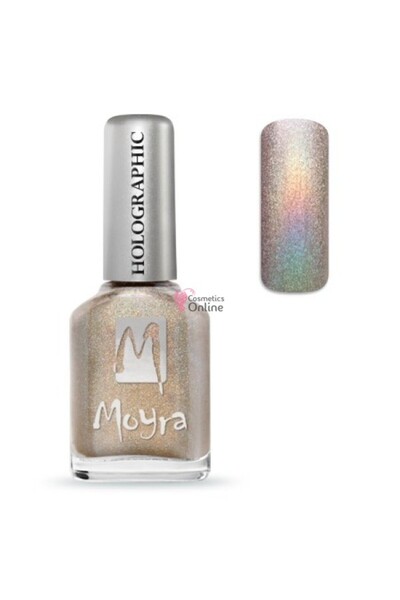 MOYRA Lac de Unghii Holografic Auriu 252, 12 ml, cu uscare la aer