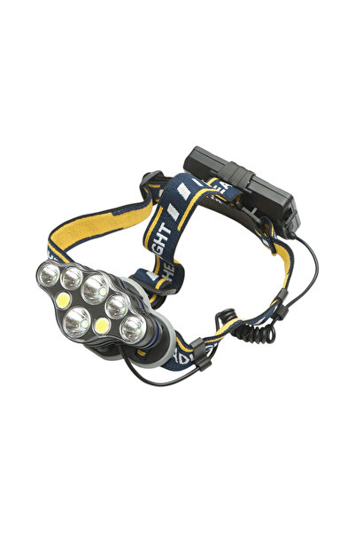 UTB Lanterna frontala de cap cu 8 LED-uri, 3 moduri iluminare, baterie 2200mA...