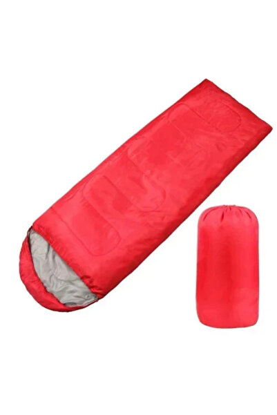 OEM Υπνόσακος Sleeping Bag με kουκούλα 215x75 εκ. σε κόκκινο χρώμα