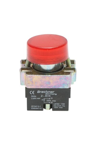 UTB Buton indicator LED rosu 220V LAY5 Breckner Germany