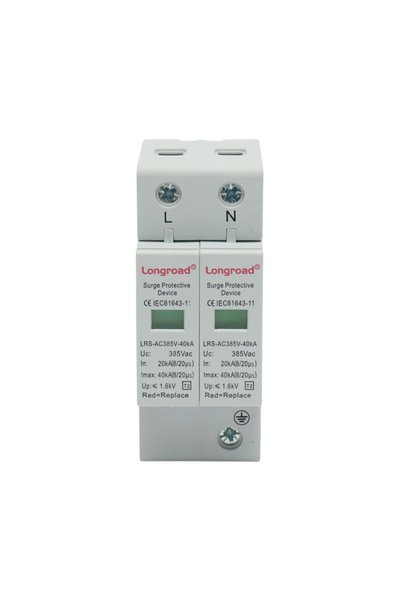 UTB Descarcator de supratensiune cu semnalizare 2P 385VAC 20-40kA SPD Longroad
