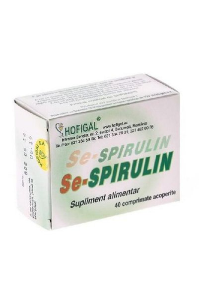 Hofigal SE-Spirulin Hofigal, 40 comprimate