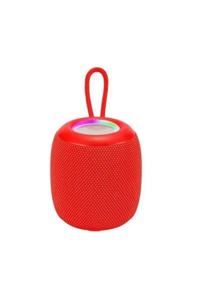 Andowl Φορητό ηχείο Bluetooth 5W με φωτισμό LED RGB Q-YX309 σε κόκκινο χρώμα