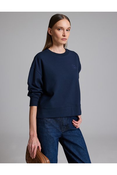 Pierre Cardin Navy Blue Oversize Sweatshirt 50333429-Vr033