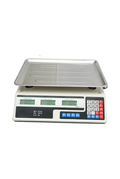 UTB Ηλεκτρονική ζυγαριά με οθόνη LCD, χωρητικότητα 40 κιλών, με μπαταρία 4V, ...
