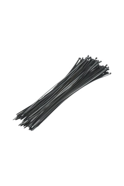 UTB Black plastic necklace facet 3.5x370mm 100 pcs/set Longroad