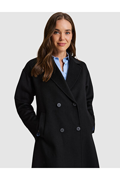 Pierre Cardin Black Cashmere Coat 50333158-Vr046