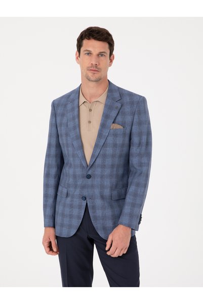 Cacharel Blue Slim Fit Jacket 50270535-Vr036