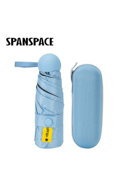 Vusign Spanspace Kompakt Kapsül Şemsiye 6 Telli Saklama Kutulu, Mavi